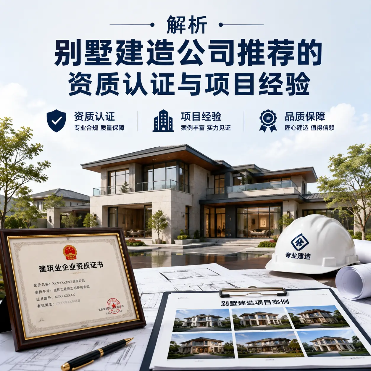 解析 石阡 别墅建造公司推荐的资质认证与项目经验
