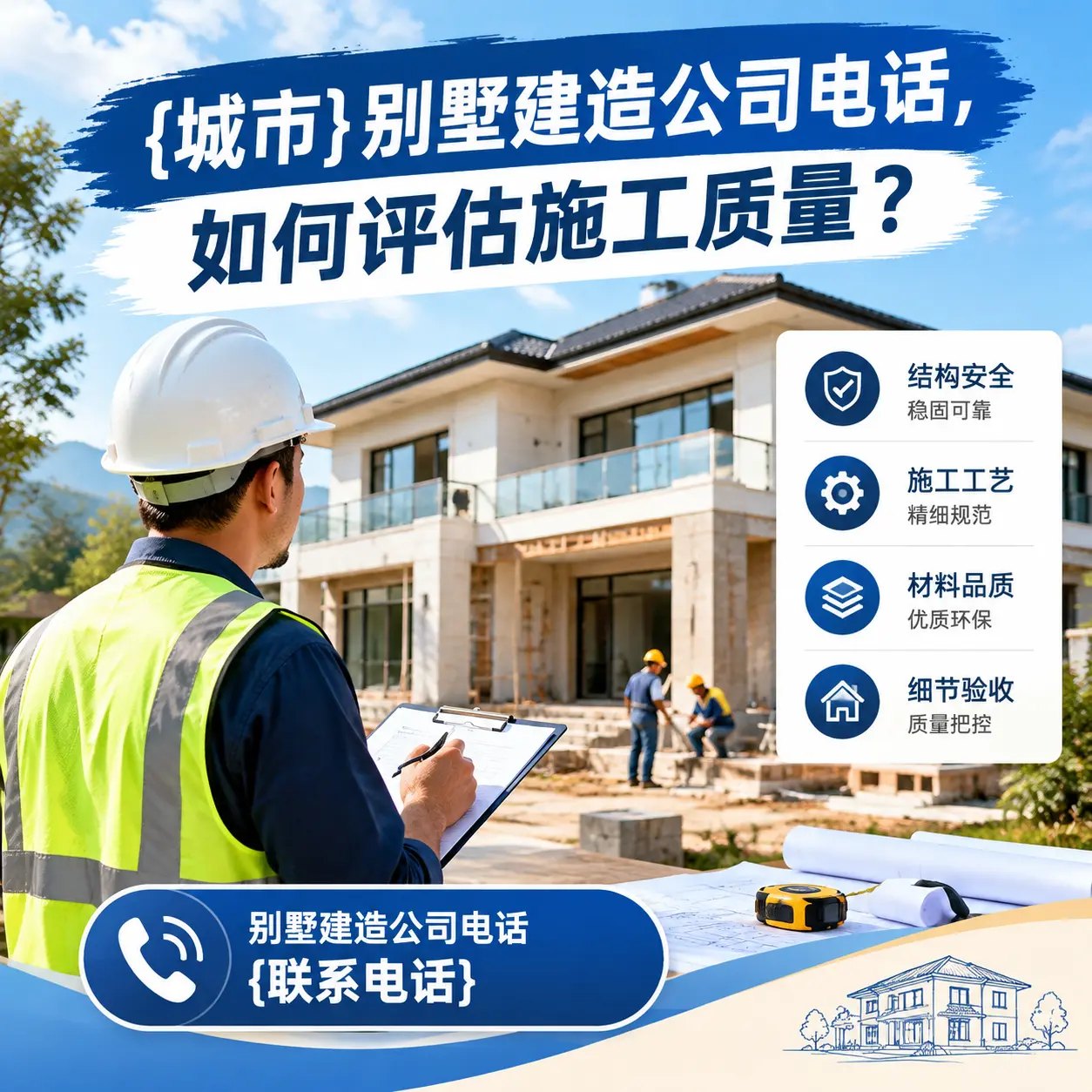 石阡别墅建造公司电话,如何评估施工质量?