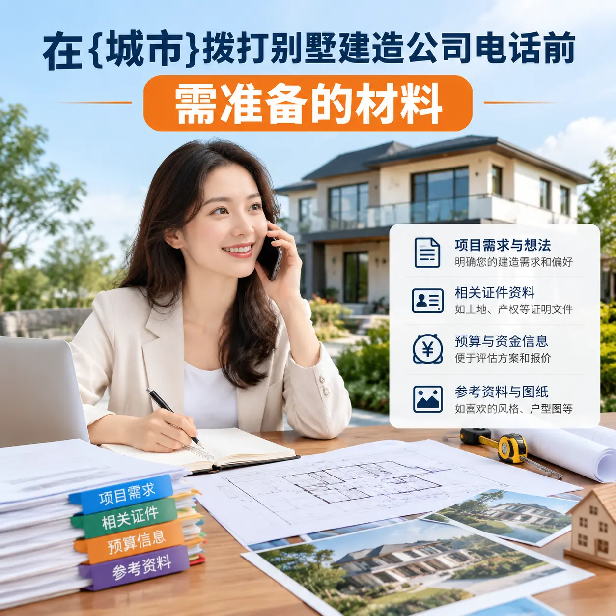 在石阡拨打别墅建造公司电话前需准备的材料