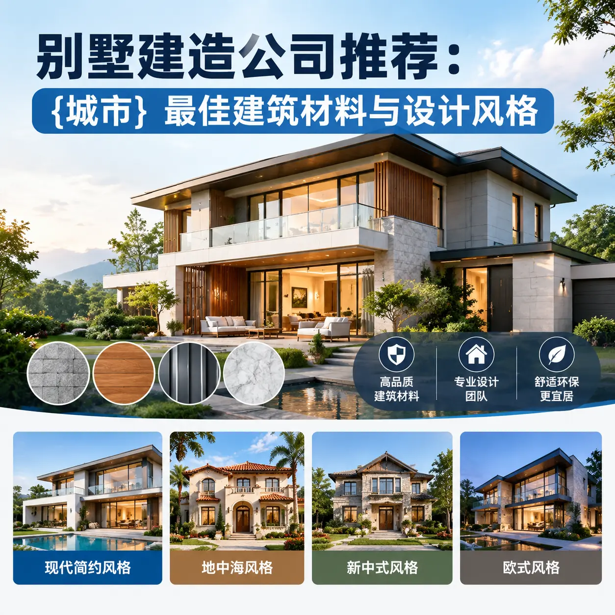 别墅建造公司推荐: 石阡 最佳建筑材料与设计风格