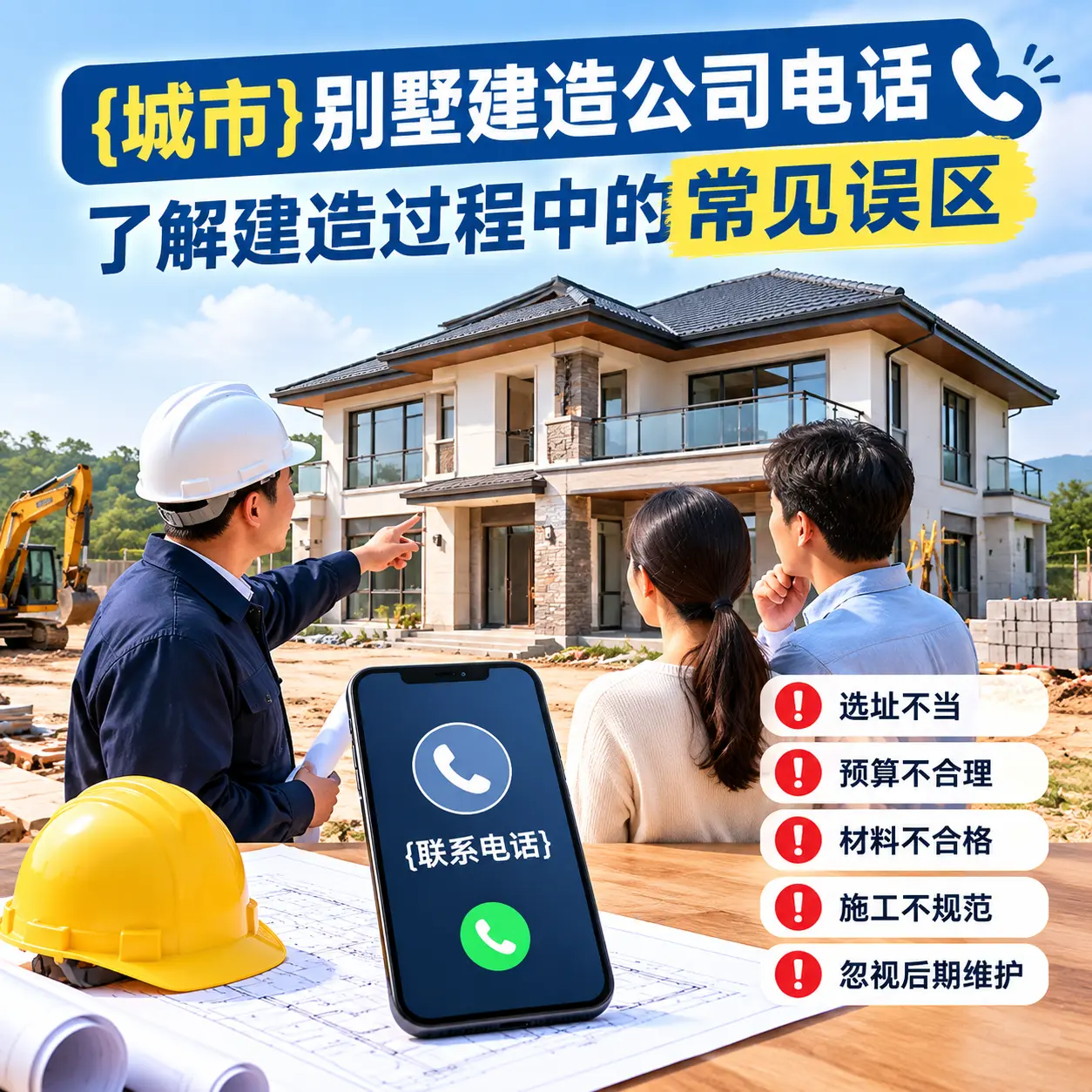 石阡别墅建造公司电话,了解建造过程中的常见误区